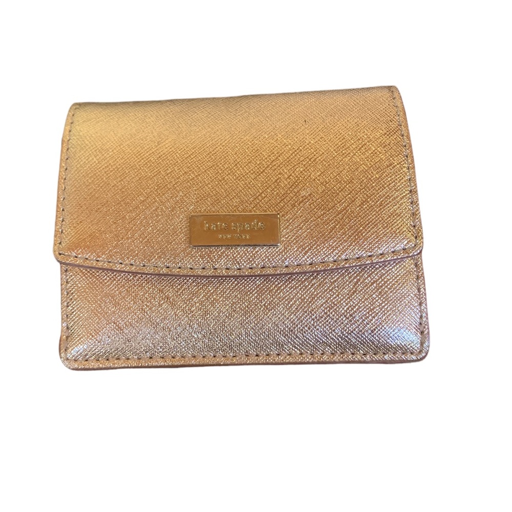 Kate spade small light pink sparkly wallet